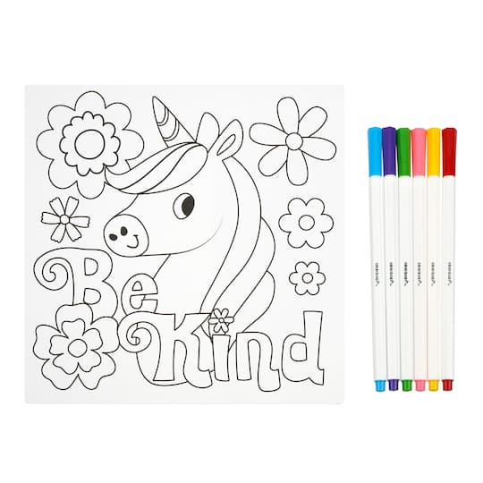 12 Pack: Unicorn Coloring Board Kit by Creatology&#x2122;